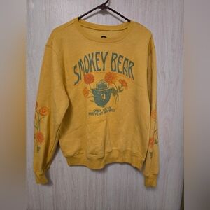 Smokey Bear Official Sweatshirt yellow size XL